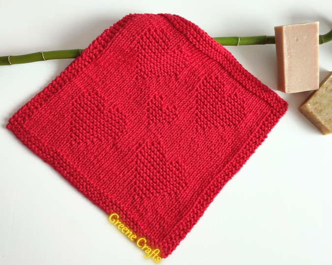 Einfachen Herz Untersetzer und Herz-Tuch - Strickanleitung f&uuml;r Anf&auml;nger