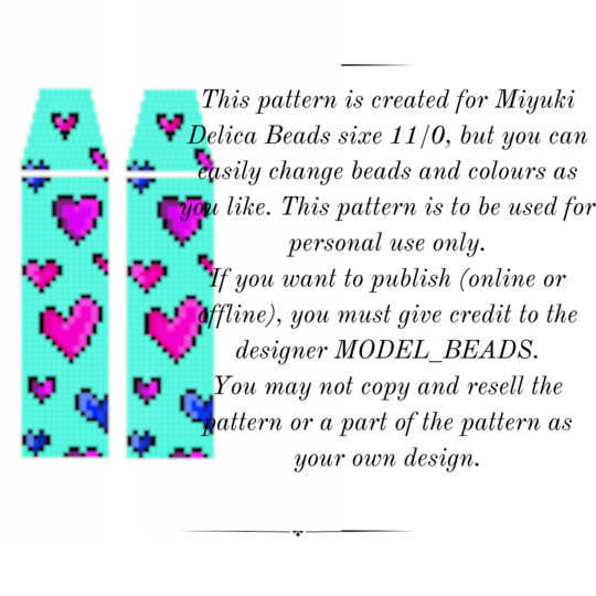 Heartbeat Fringe Earring Pattern