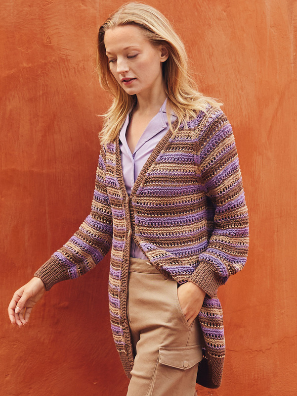 Gestreifte Longjacke