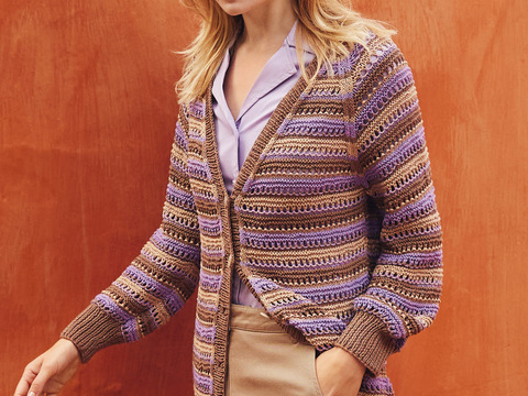 Gestreifte Longjacke