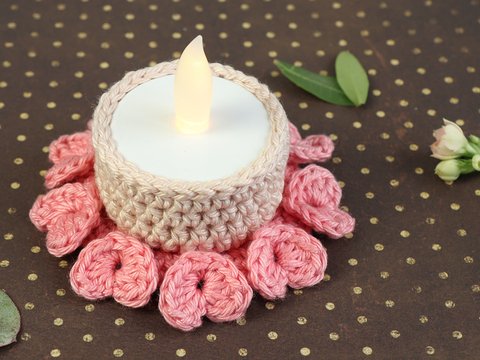 Teelichthalter "Kleine Herzen" –  Hochzeit, Muttertag, Valentinstag