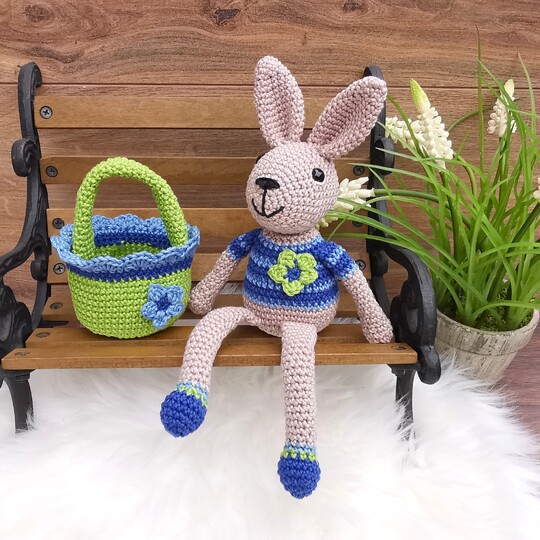 Mr. BUNNY - Häkelanleitung Hase mit Körbchen