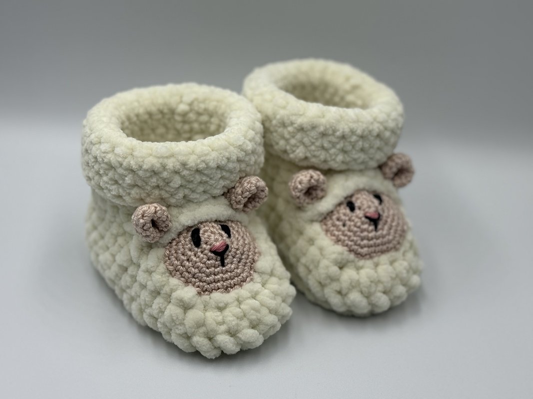 Crochet Pattern - Babyshoes / Babyboots Sheep