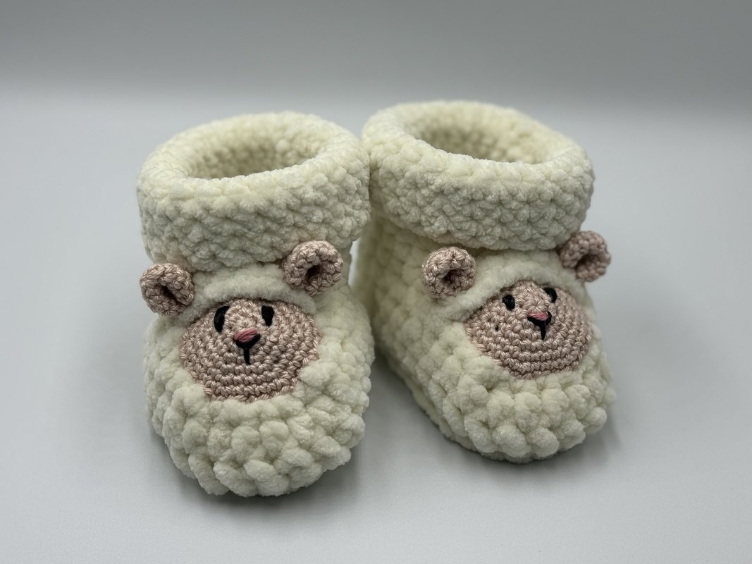 Häkelanleitung - Baby Boots / Baby Stiefel Schaf - Bild 2