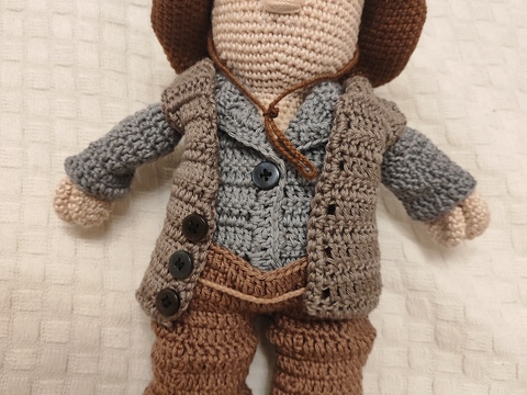 Cowboy Puppe/ Farmer Puppe Häkelanleitung