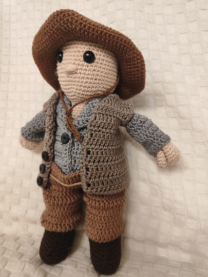 Cowboy Puppe/ Farmer Puppe Häkelanleitung