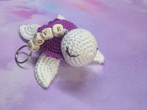 Häkelanleitung Schildkrötenanhänger, Babyschildkröte, Plushie