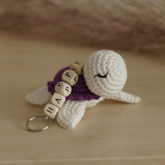Häkelanleitung Schildkrötenanhänger, Babyschildkröte, Plushie