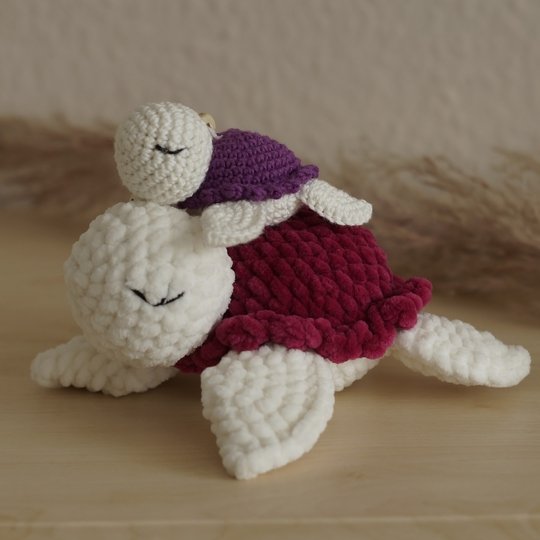 Häkelanleitung Schildkrötenanhänger, Babyschildkröte, Plushie