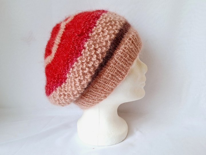 Strickanleitung Mütze Bea, Beanie, Baskenmütze,   #321