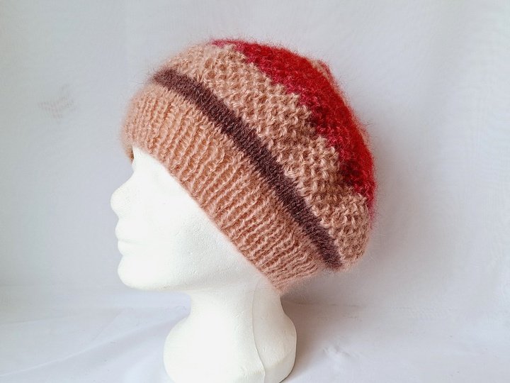 Strickanleitung Mütze Bea, Beanie, Baskenmütze,   #321