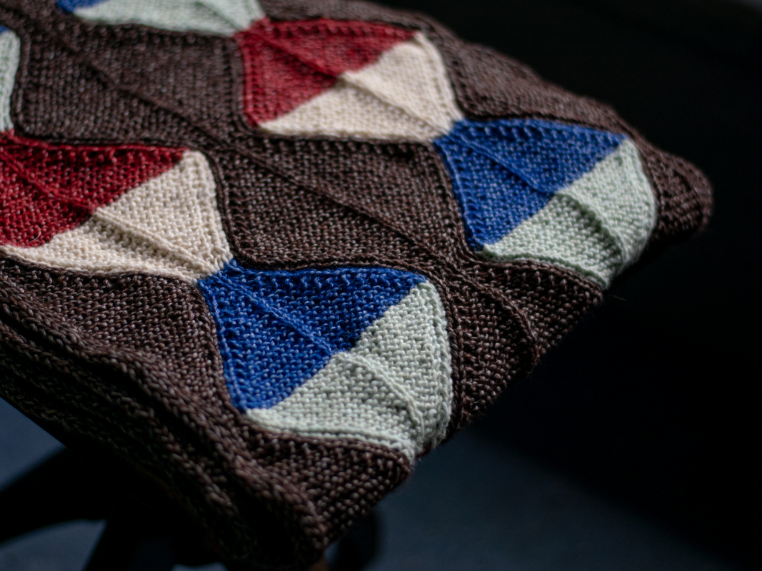 Strickanleitung "Calor Blanket", gestrickt in Streifen