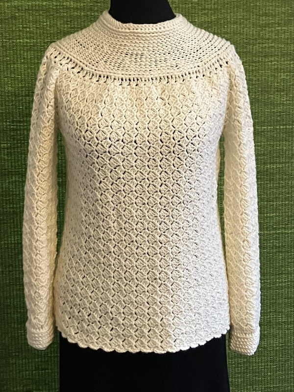 Pullover schulterfrei oder hoch geschlossen - Häkelanleitung. - Bild 6