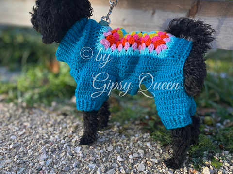 Häkelanleitung Hundepullover Rosi