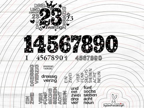 Zahlen 20-40 Plotterdatei SVG