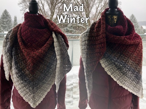 Mad Winter - Häkelanleitung kuscheliges Dreieckstuch