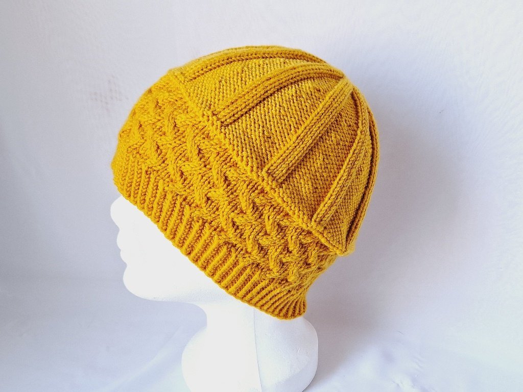 Strickanleitung Mütze mit Zopfmuster, unisex, KU ca. 52 - 56 cm #322