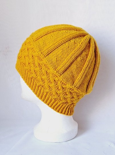 Strickanleitung Mütze mit Zopfmuster, unisex, KU ca. 52 - 56 cm #322