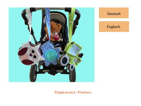 Fühlbuch Eule, Blume und Traktor für den Kinderwagen