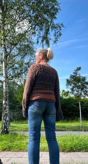 1-Bobbel-Pullover Solouno, Häkelanleitung