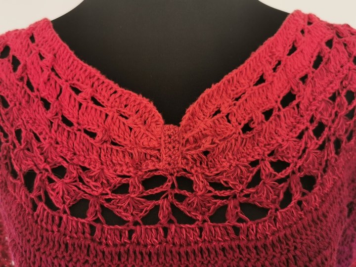 1-Bobbel-Pullover Solouno, Häkelanleitung