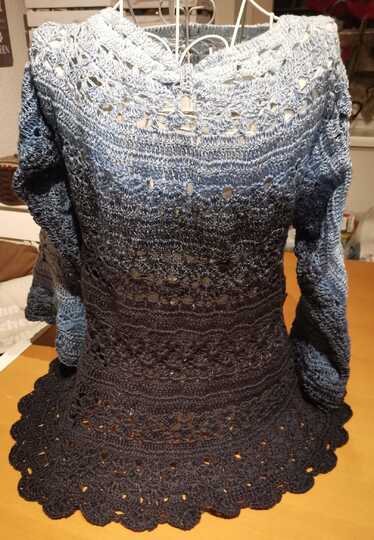 1-Bobbel-Pullover Solouno, Häkelanleitung