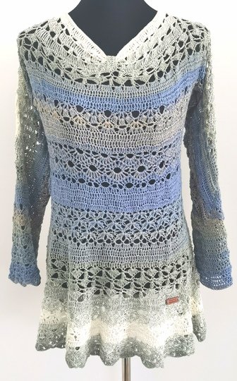 1-Bobbel-Pullover Solouno, Häkelanleitung