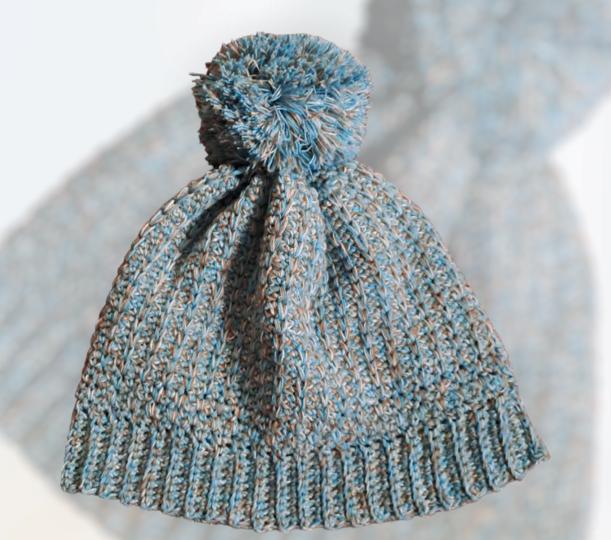 Häkelanleitung für eine trendige Bommelmütze Brianna