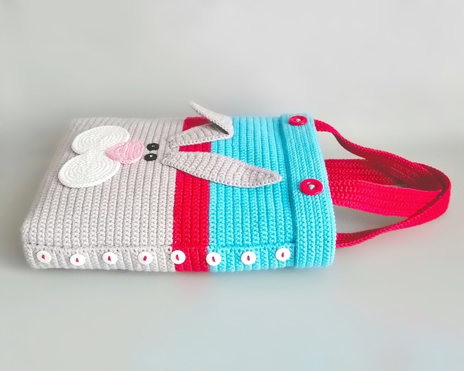 334 Crochet Pattern - Rabbit Bunny small Bag for Easter hunt presents