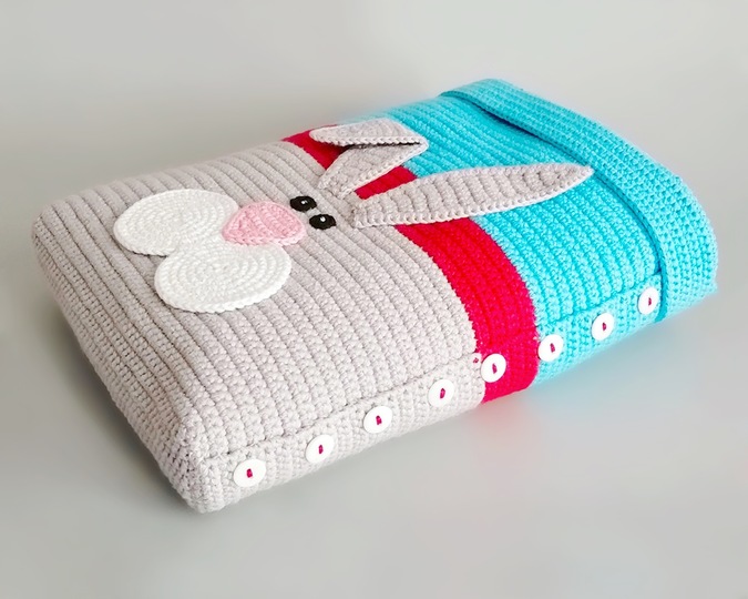 334 Crochet Pattern - Rabbit Bunny small Bag for Easter hunt presents