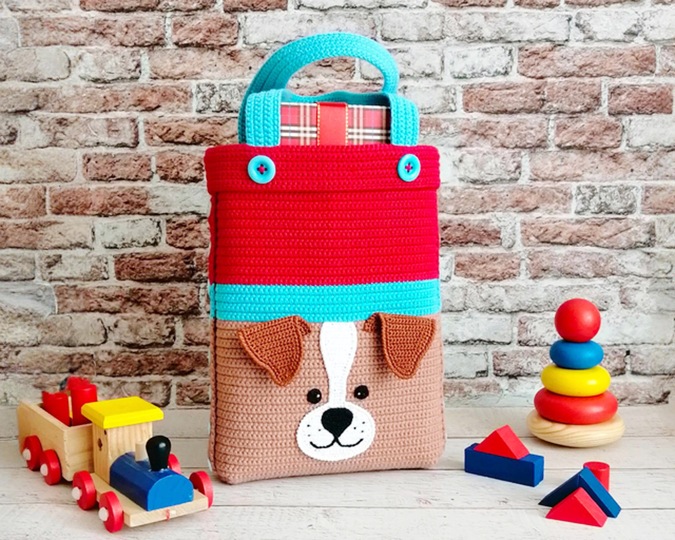336 Crochet Pattern - Dog small Bag for presents or to put dog things