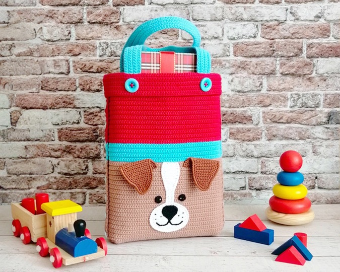 336 Crochet Pattern - Dog small Bag for presents or to put dog things