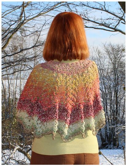 Häkelanleitung Kurzponcho "Wollbobbels Schulterliebe"  XS-XXL und größer