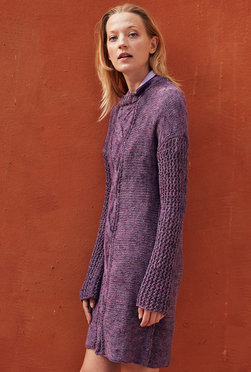 Kleid mit Lochmuster-Ärmeln