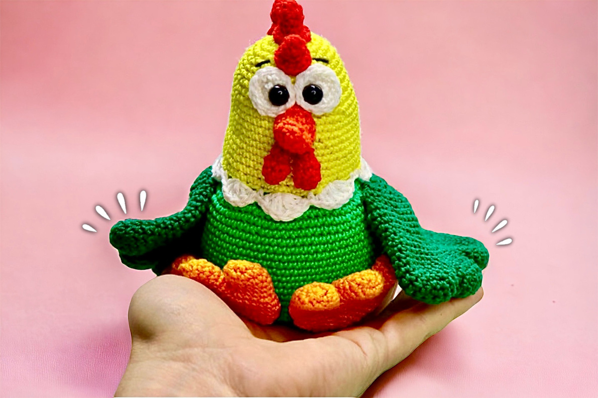 Door wreath Easter hen - Crochet Pattern - Image 3