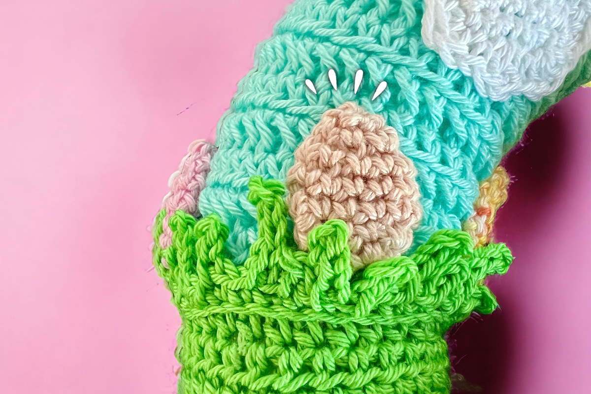 Door wreath Easter hen - Crochet Pattern