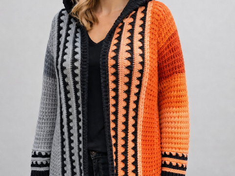 Häkelanleitung Jacke Farbenrausch