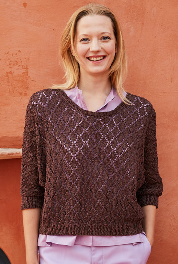 Fledermaus-Pulli im Ajourmuster