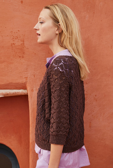 Fledermaus-Pulli im Ajourmuster