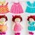 K076 Knitting Pattern - Three dresses for dolls Set 1