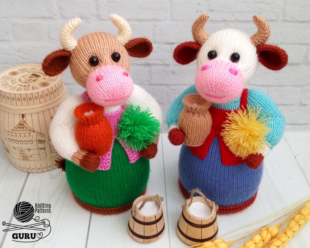 K072 Knitting Pattern - Cow interior toy - Amigurumi animal - Image 2