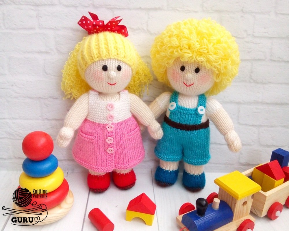 K069 Knitting Pattern - Dolls with clothes. Boy and Girl - Amigurumi - Image 5