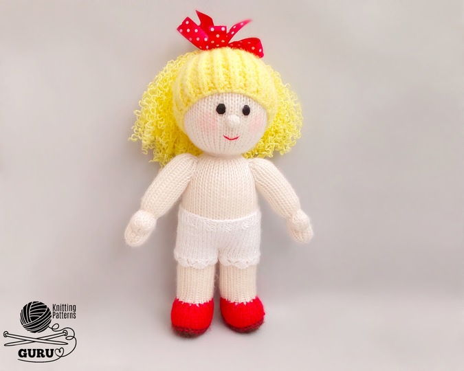K068 Knitting Pattern - Dolls with yellow hair - Amigurumi