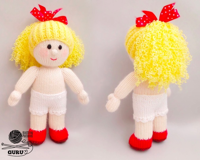 K068 Knitting Pattern - Dolls with yellow hair - Amigurumi