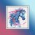 Blue Horse 1  Cross Stitch Pattern PDF Instant Download