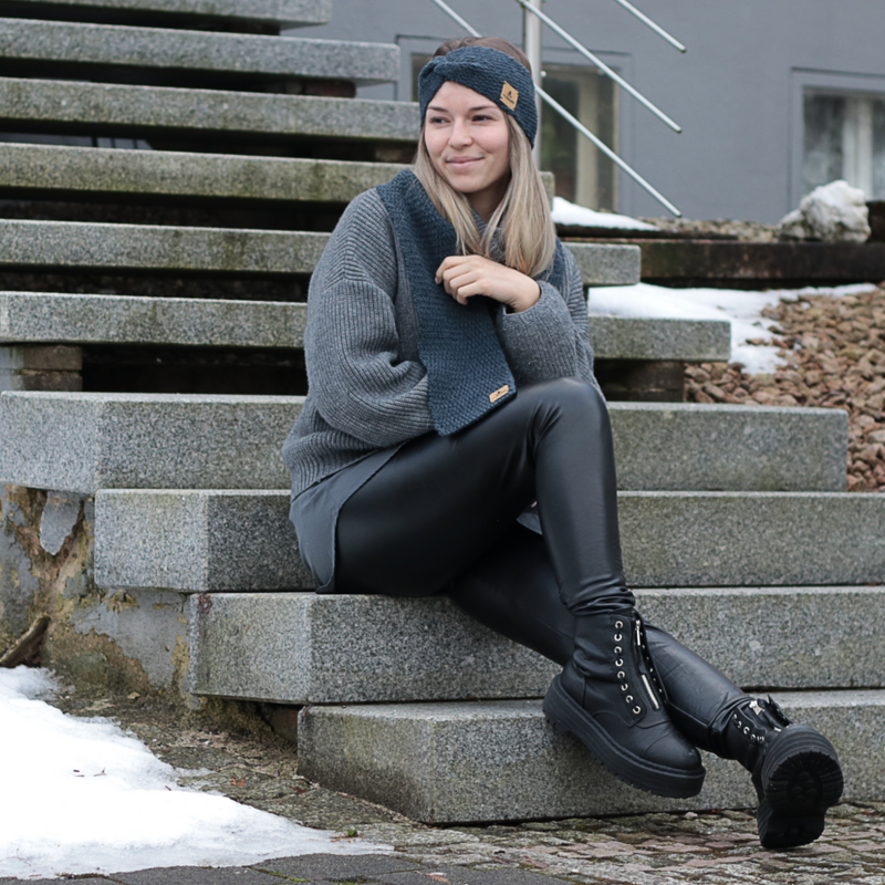 Strickanleitung Schal und Stirnband Tozen