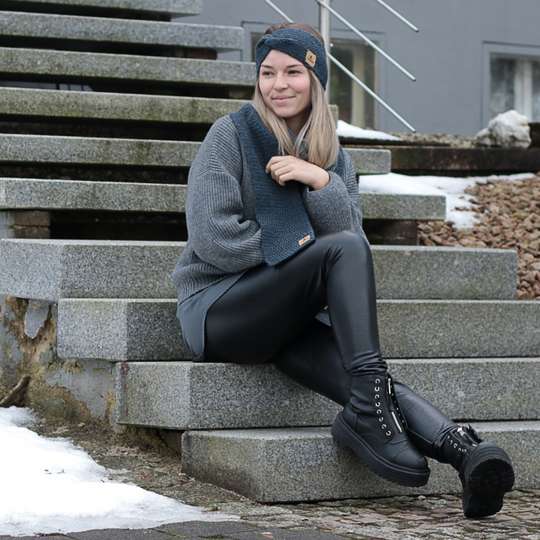 Strickanleitung Schal und Stirnband Tozen