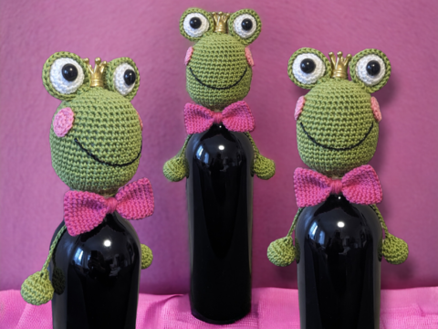 Flaschen Frosch Häkelanleitung