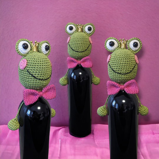 Flaschen Frosch Häkelanleitung