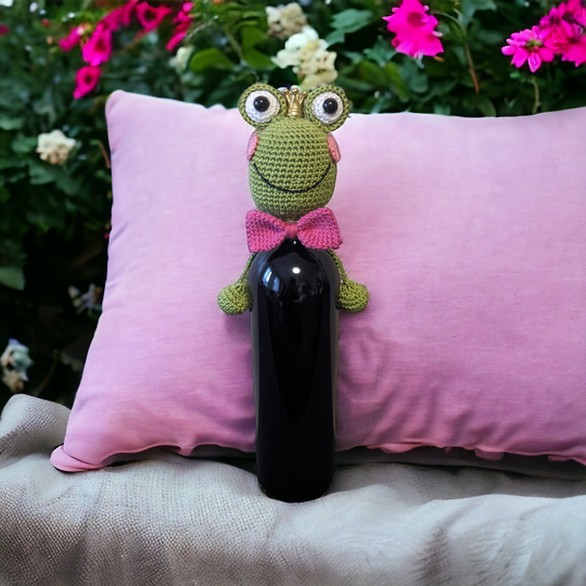 Flaschen Frosch Häkelanleitung